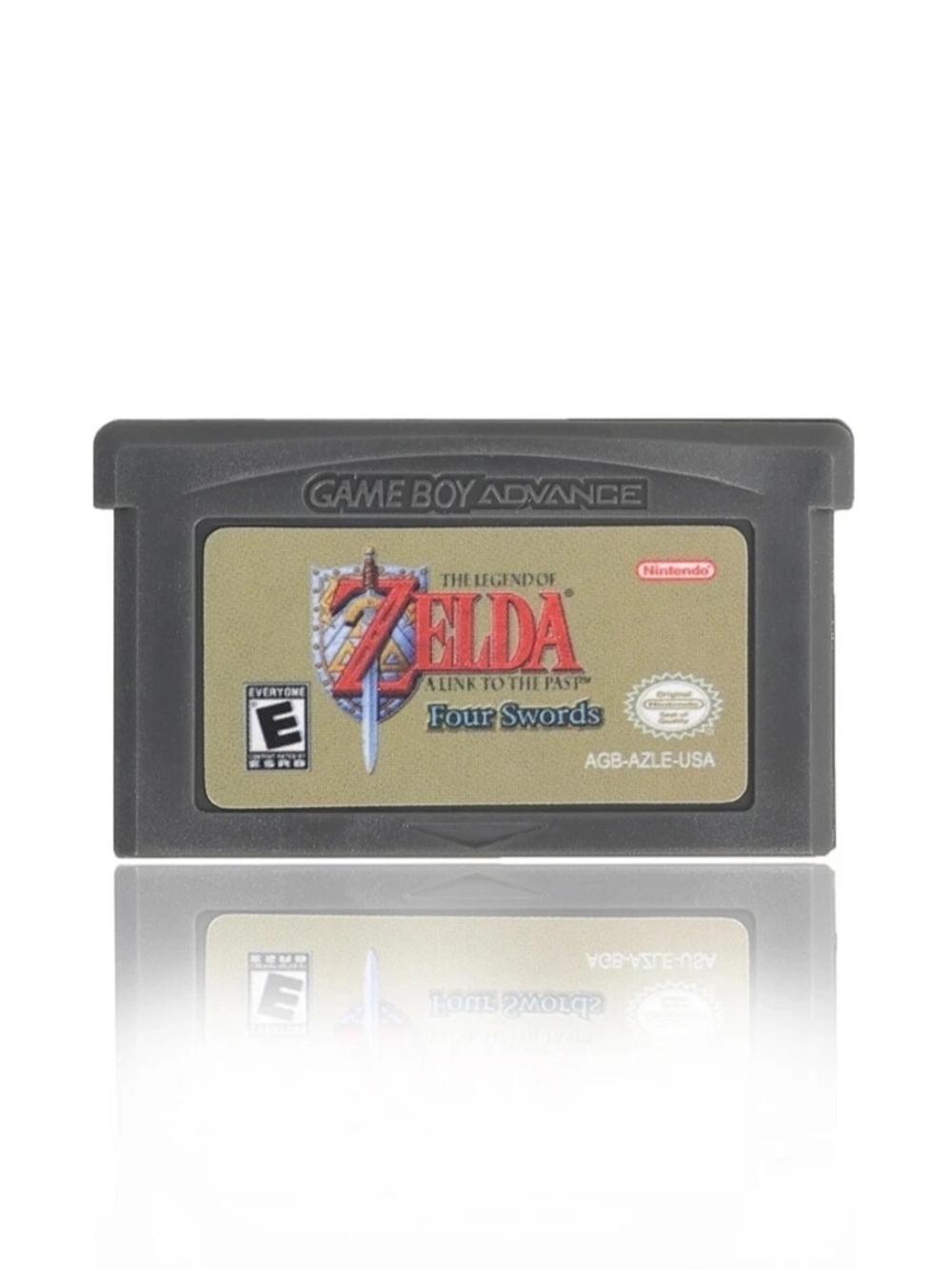 Nintendo Game Boy Advance Cartridge Gray with Gold Zelda Four Swords Label